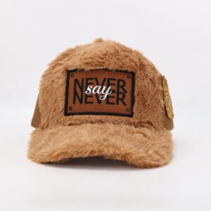 Never Say Never  Faux Fur Trucker Cap