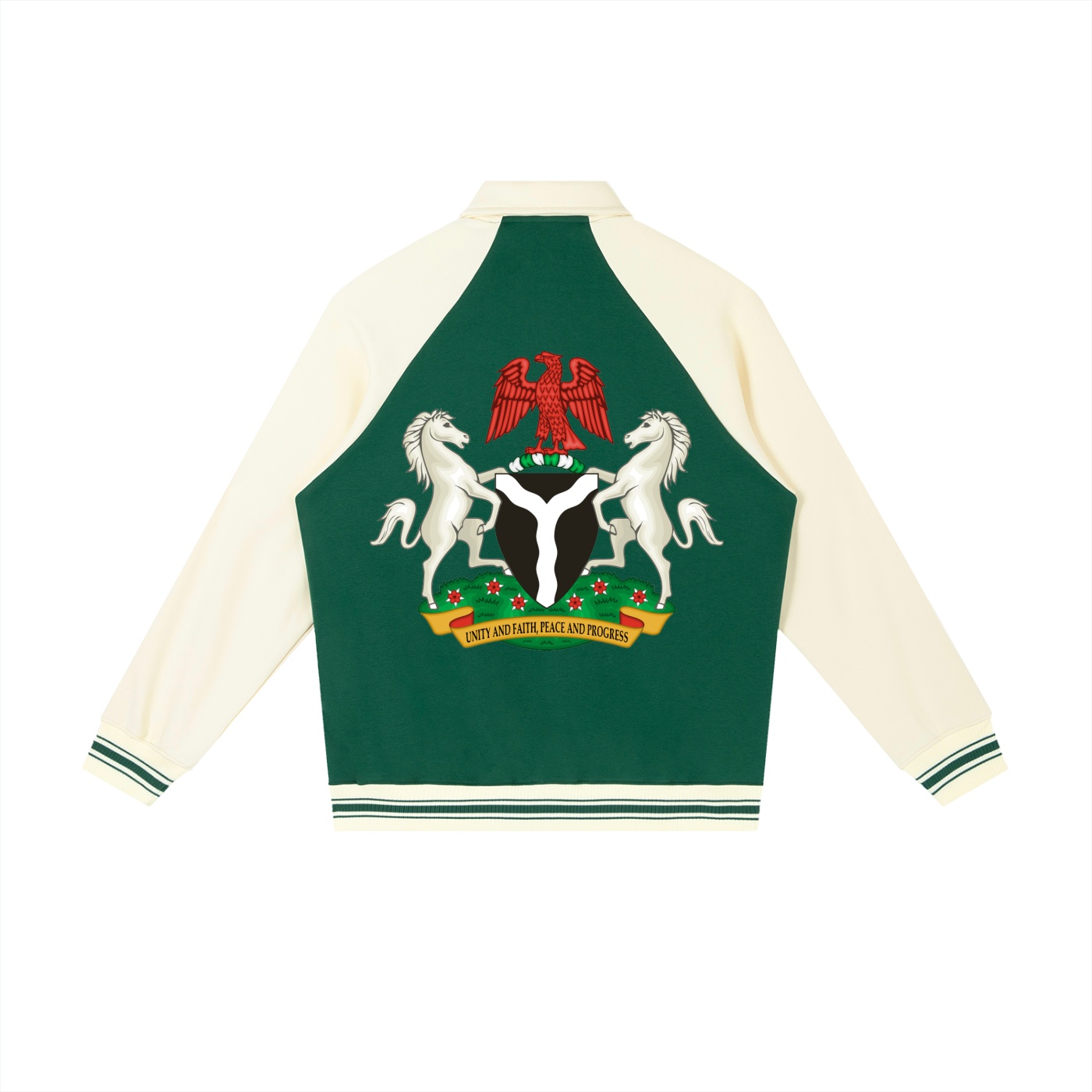 OLORUNWA NIGERIA HERITAGE VARSITY JACKET - Image 2