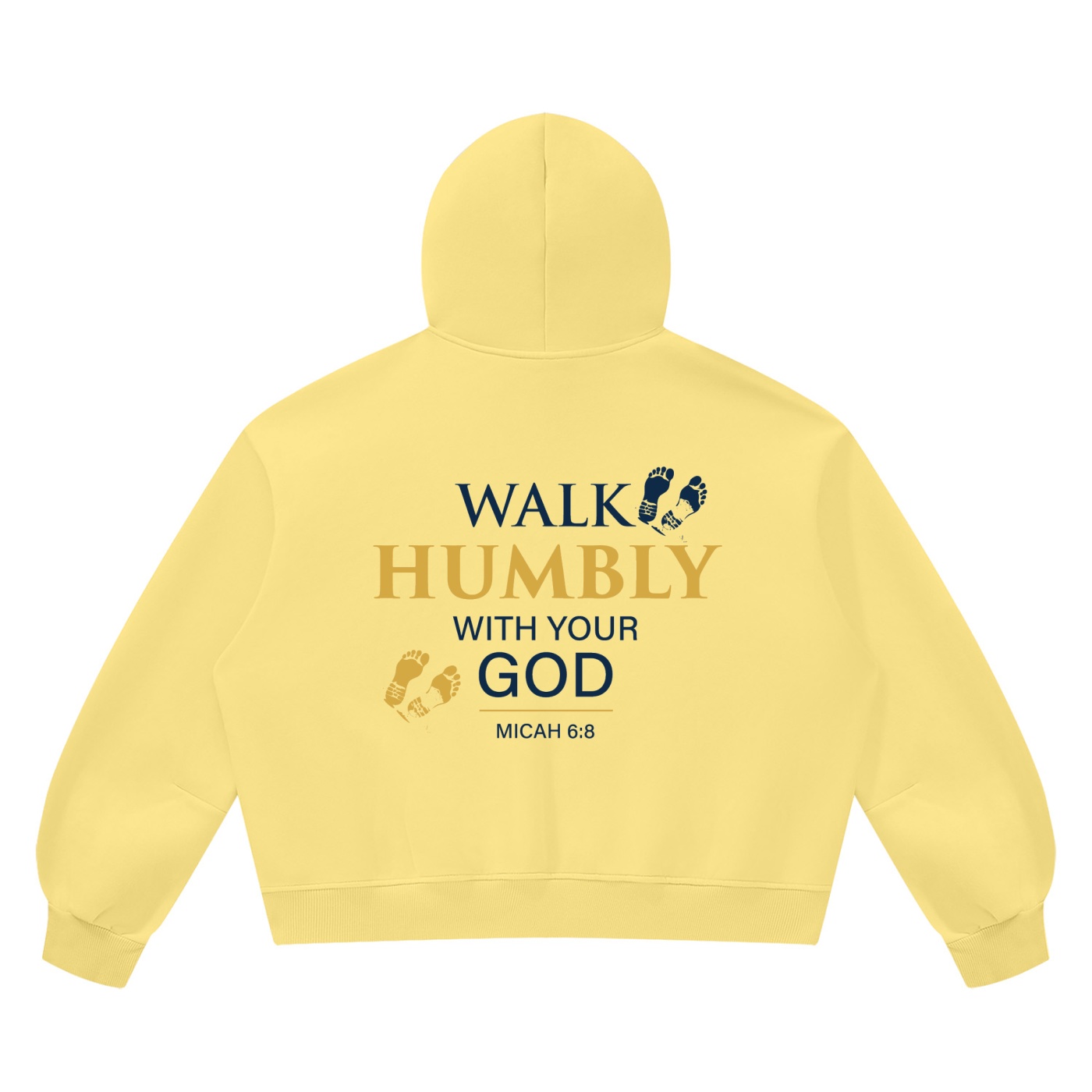 WALK HUMBLY – MICAH 6:8 VINTAGE WASH BOXY FLEECE HOODIE - Image 4