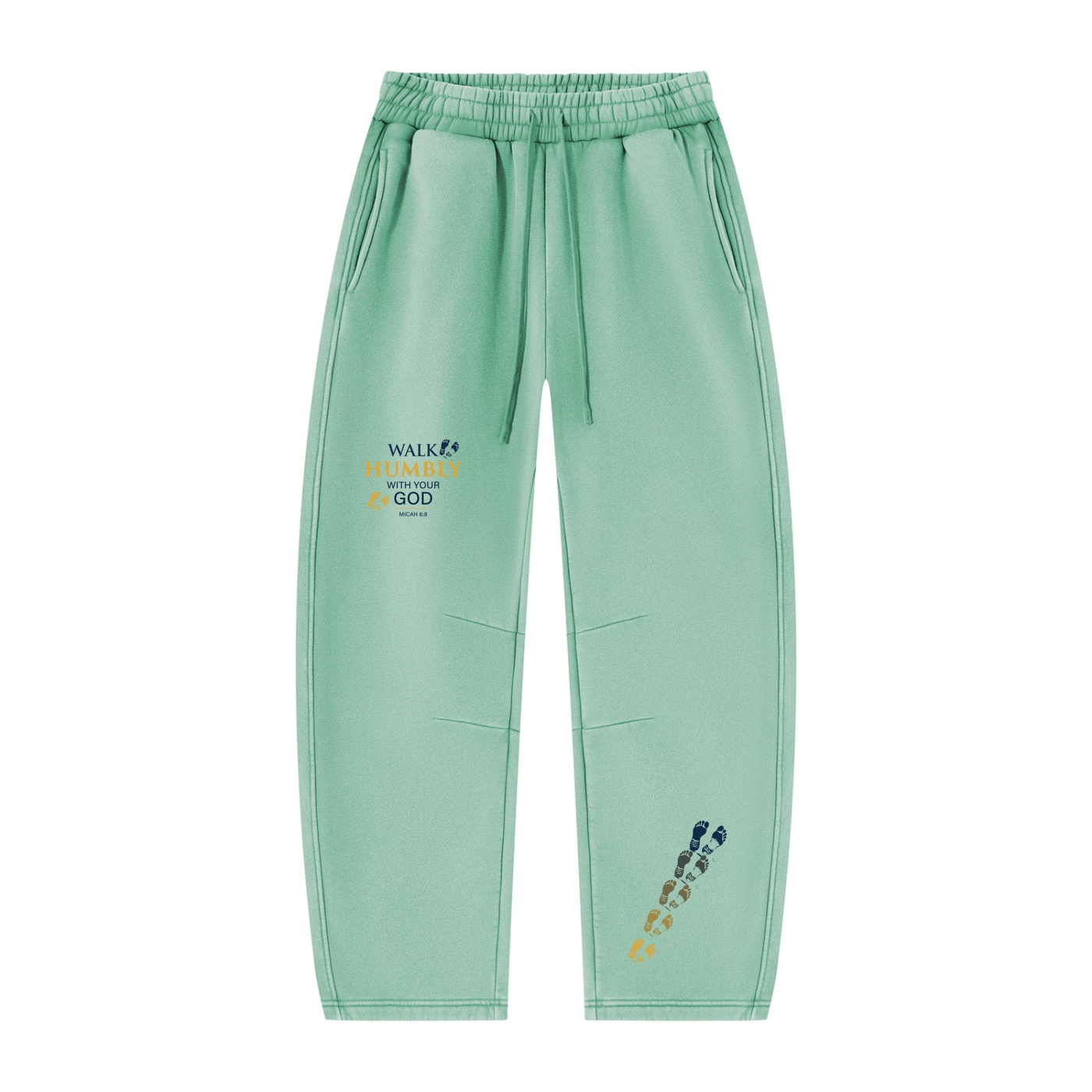 WALK HUMBLY – MICAH 6:8 VINTAGE WASH BARREL LEG FLEECE SWEATPANTS - Image 5